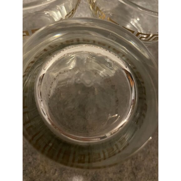 3 Vintage Libbey Gold Greek Key Design 3" Cocktail Glasses  #2250 - Picture 4 of 4